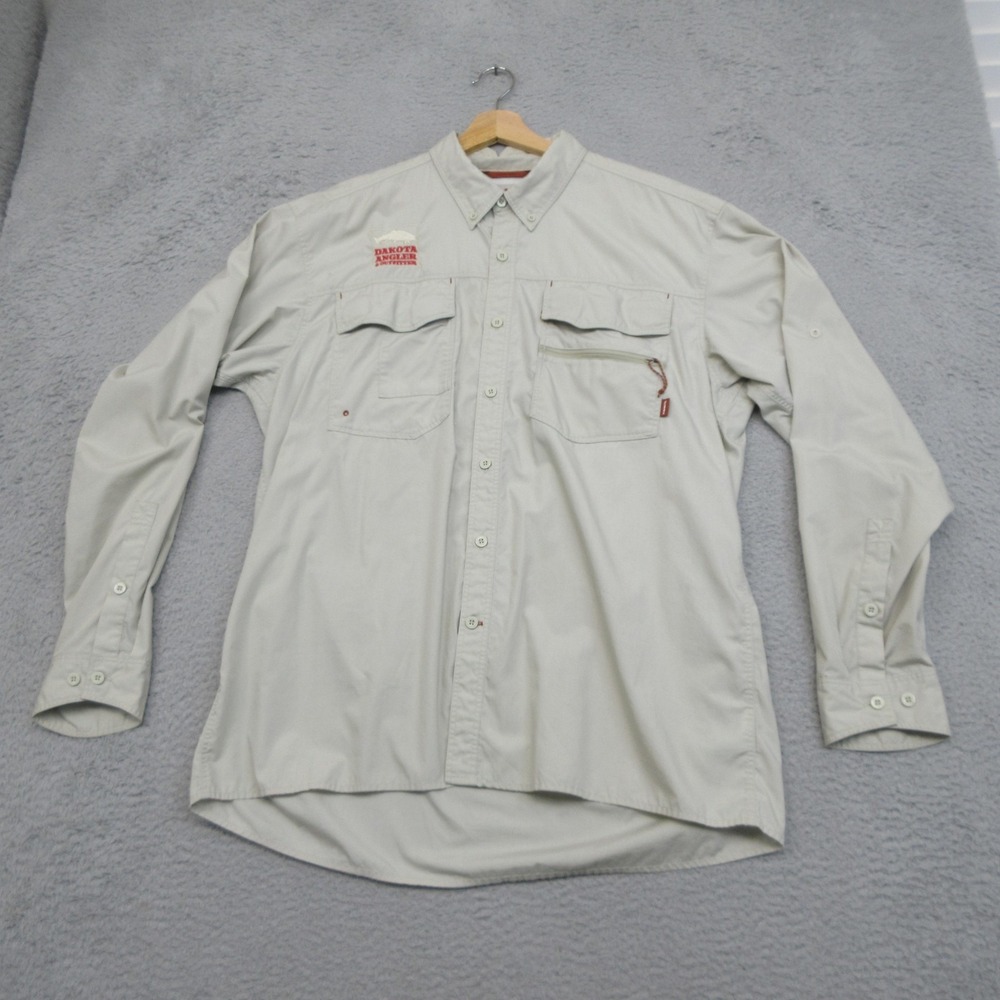 Simms COR3 Fly Fishing Shirt Mens XL Beige Dakota Angler Vented Gorpcore Utility